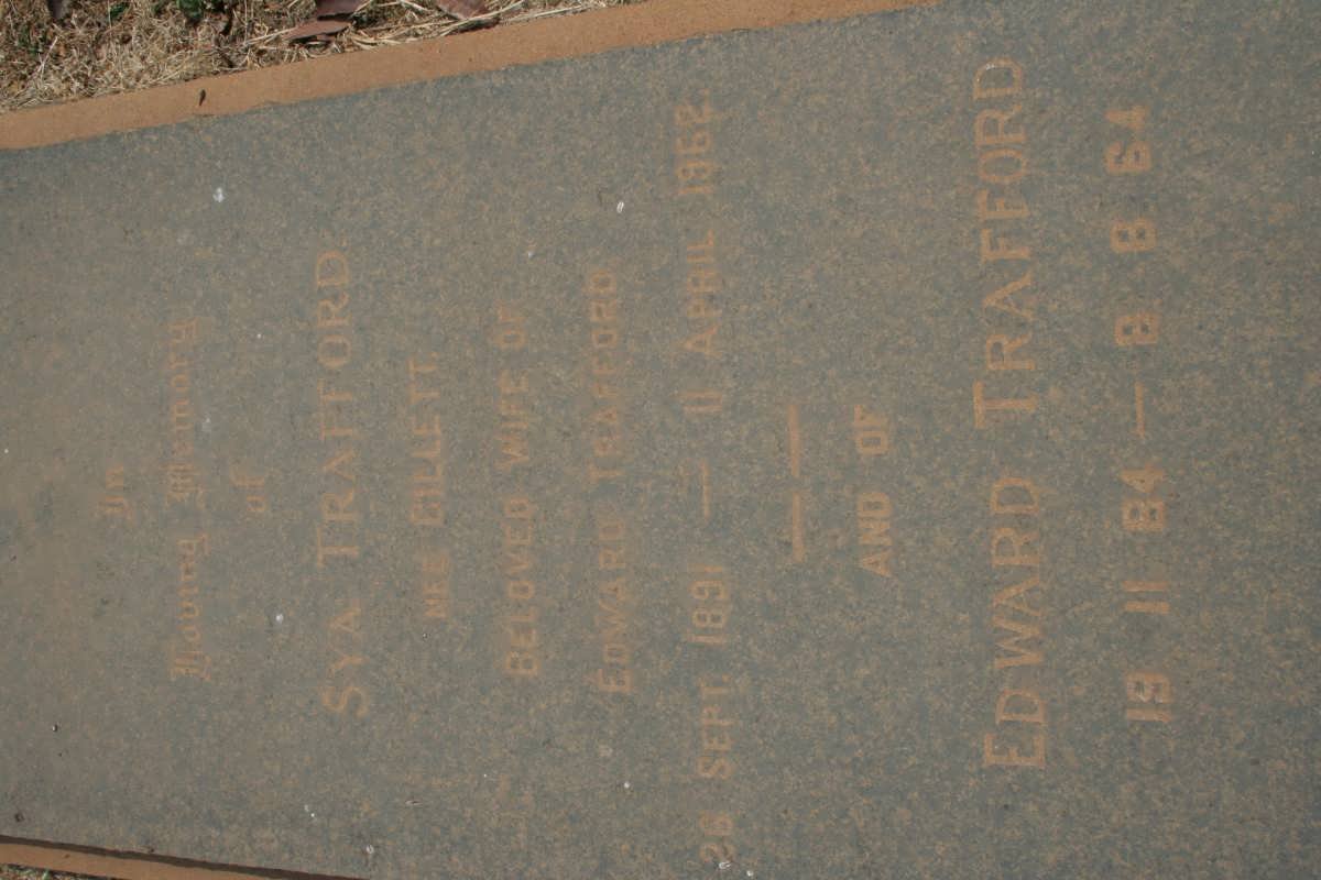 TRAFFORD Edward 1884-1964 &amp; Sya GILLETT 1891-1962