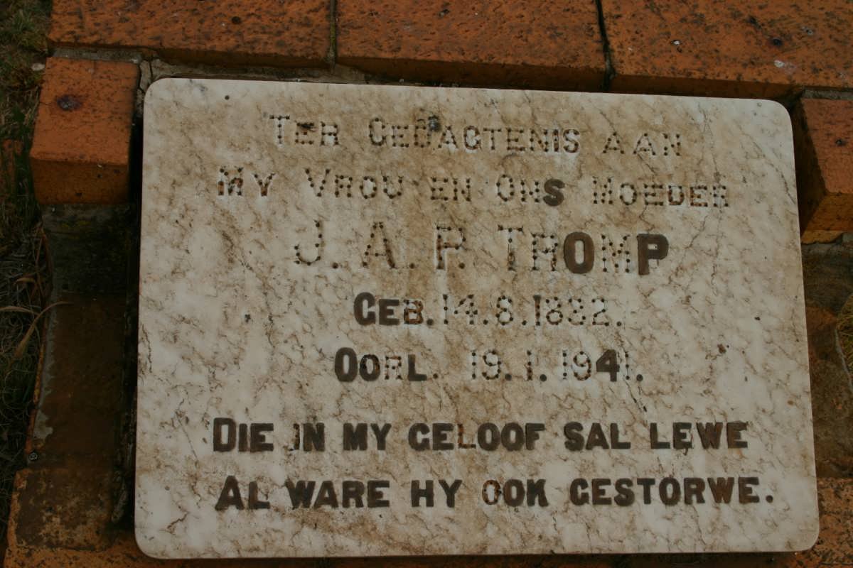 TROMP J.A.P. 1882-1941