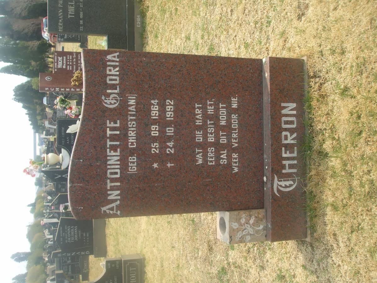 THERON Antoinette Gloria nee CHRISTIANI 1964-1992
