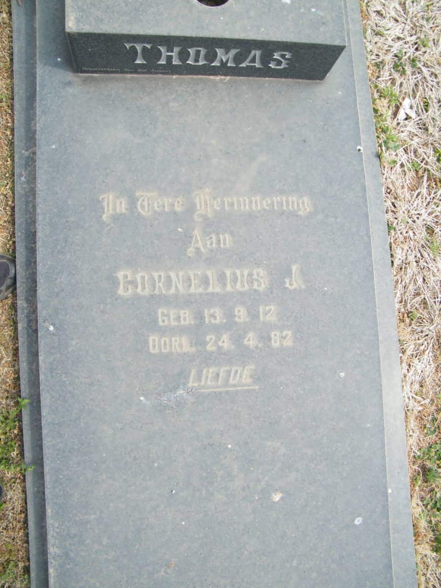 THOMAS Cornelius J. 1912-1982