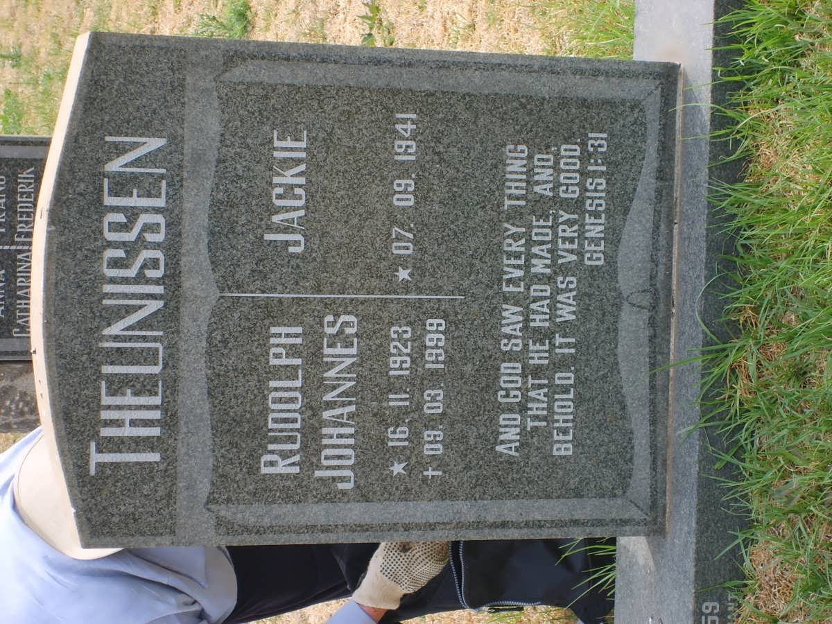 THEUNISSEN Rudolph Johannes 1923-1999 &amp; Jackie 1941-