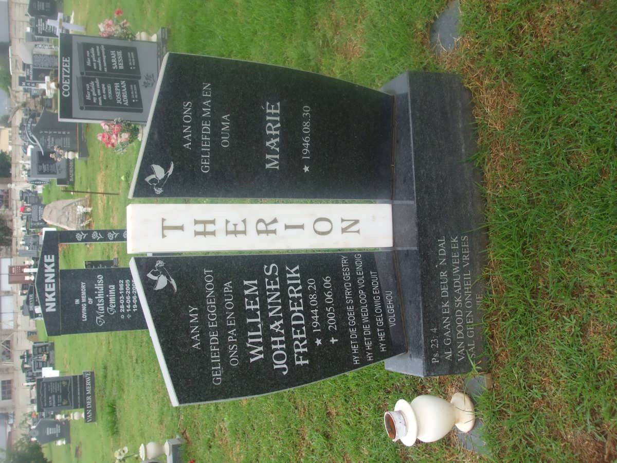 THERION Willem Johannes Frederik 1944-2005 &amp; Marié 1946-
