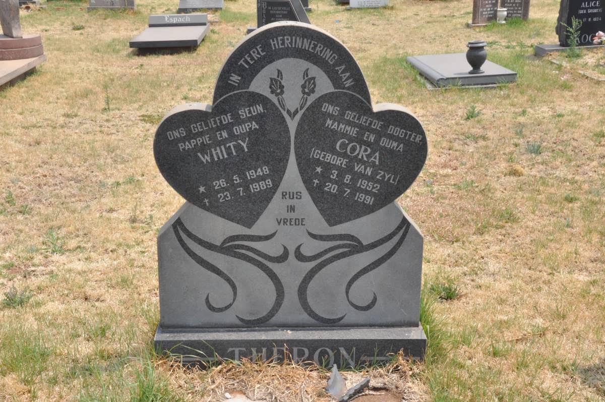 THERON Whity 1948-1989 &amp; Cora VAN ZYL 1952-1991