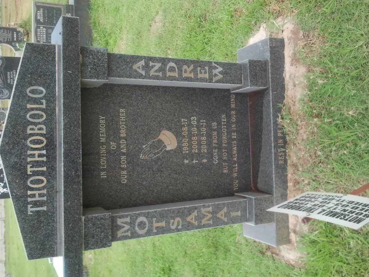 THOTHOBOLO Motsamai Andrew 1980-2008