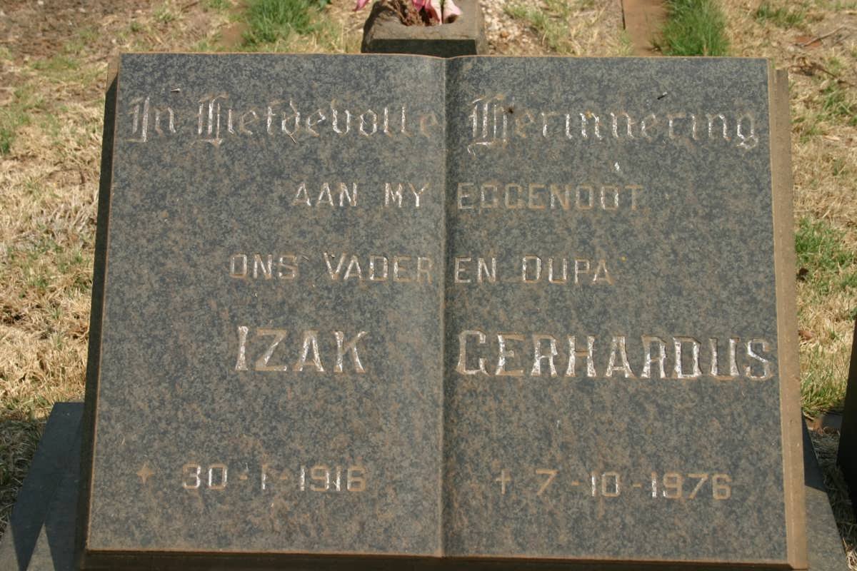 THERON Izak Gerhardus 1916-1961