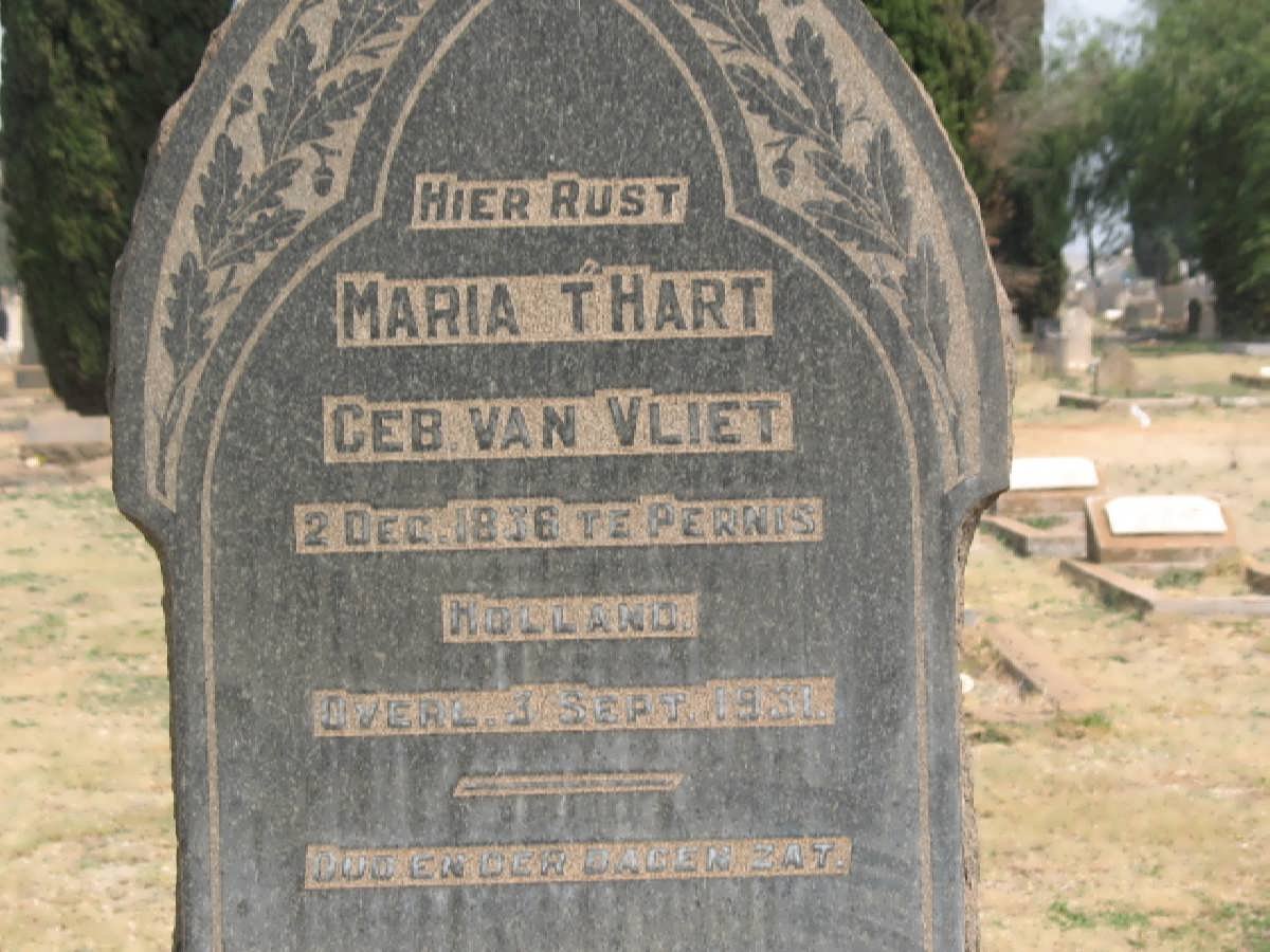 THART Maria nee VAN VLIET 1836-1931
