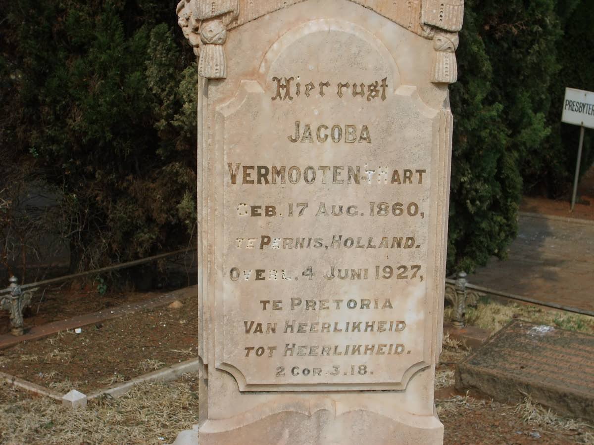 THART Jacoba, Vermooten 1860-1927 