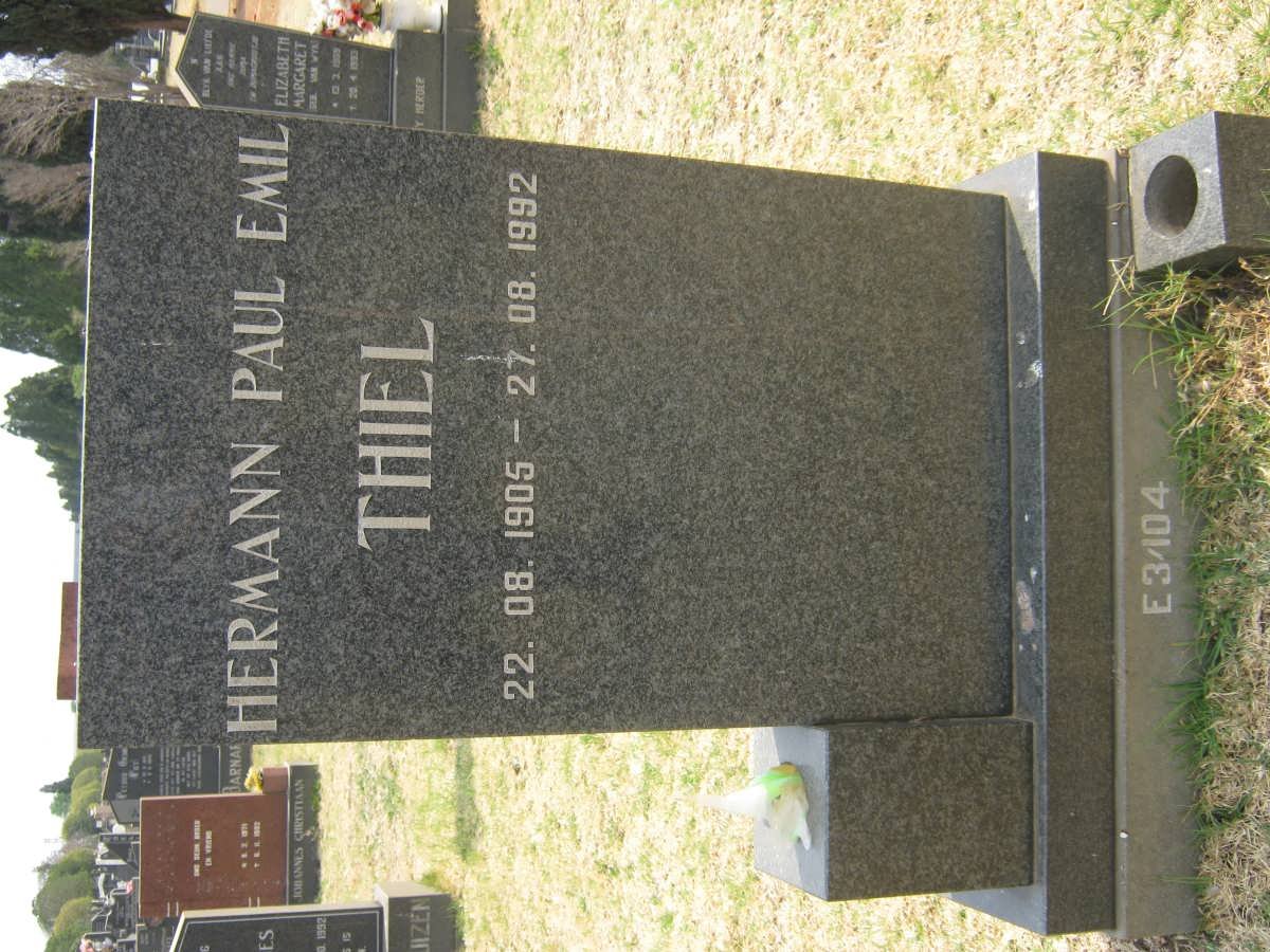 THIEL Hermann Paul Emil 1905-1992
