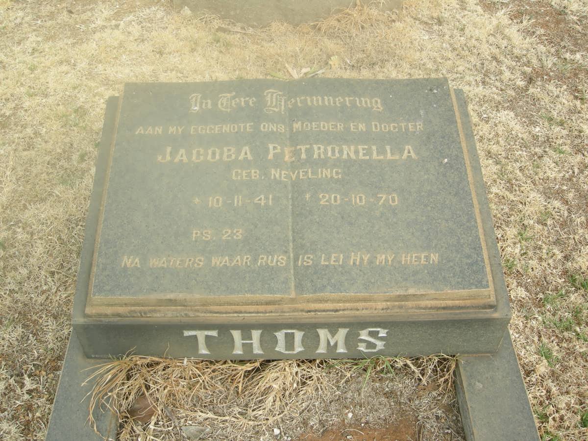THOMS Jacoba Petronella nee NEVELING 1941-1970