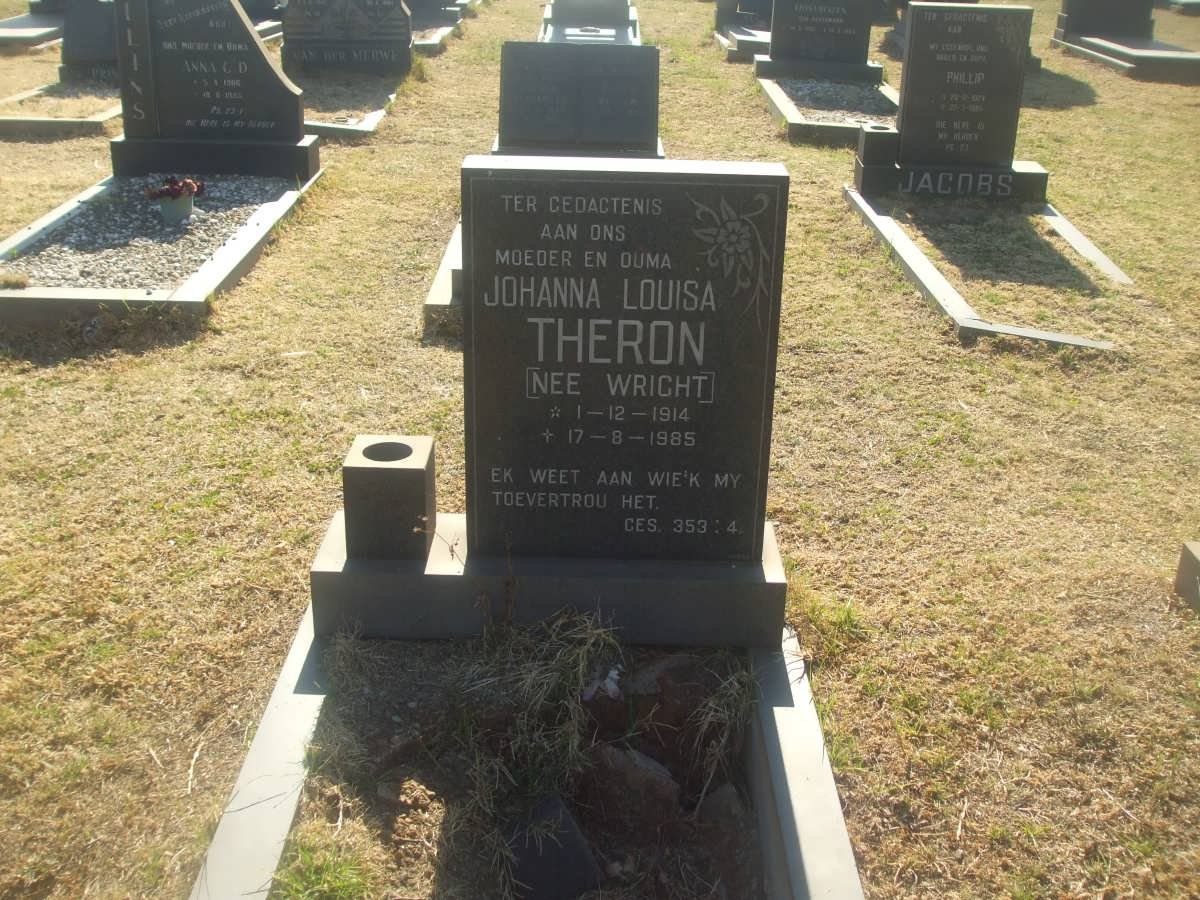THERON Johanna Louisa nee WRIGHT 1914-1985