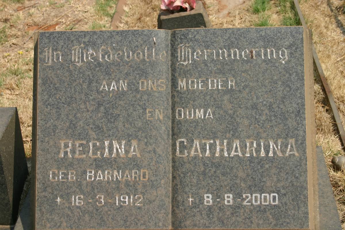 THERON Regina Catharina nee BARNARD 1912-2000