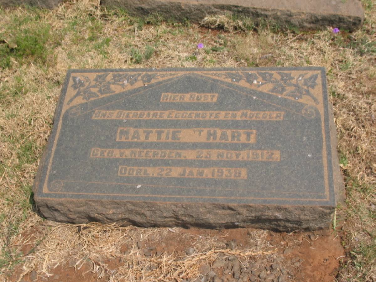 THART Mattie nee VAN HEERDEN 1912-1938