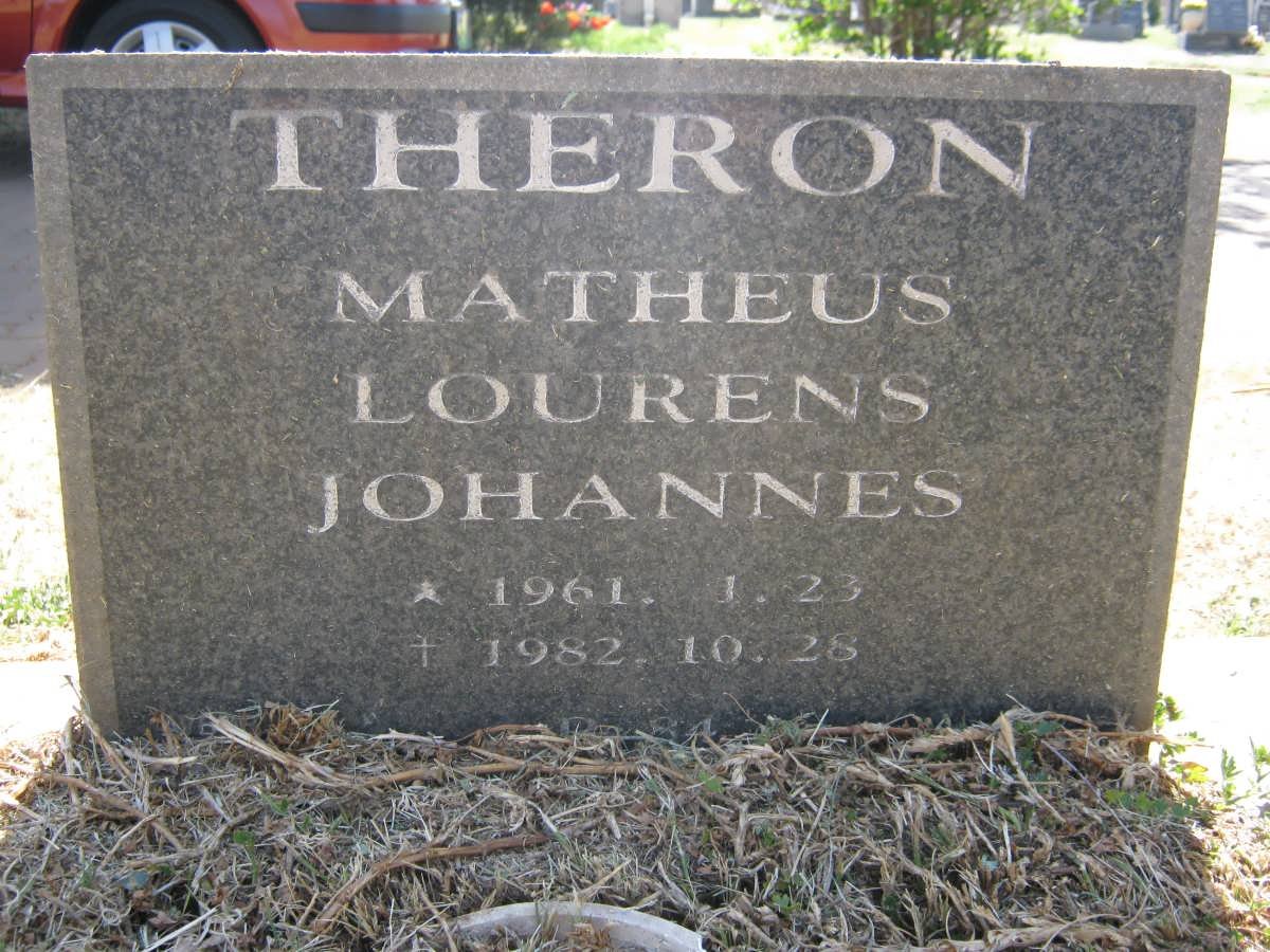 THERON Matheus Lourens Johannes 1961-1982