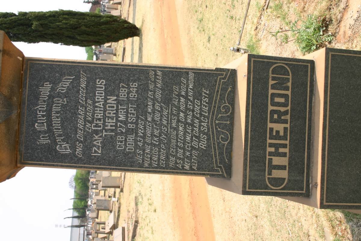 THERON Izak Gerhardus 1887-1946