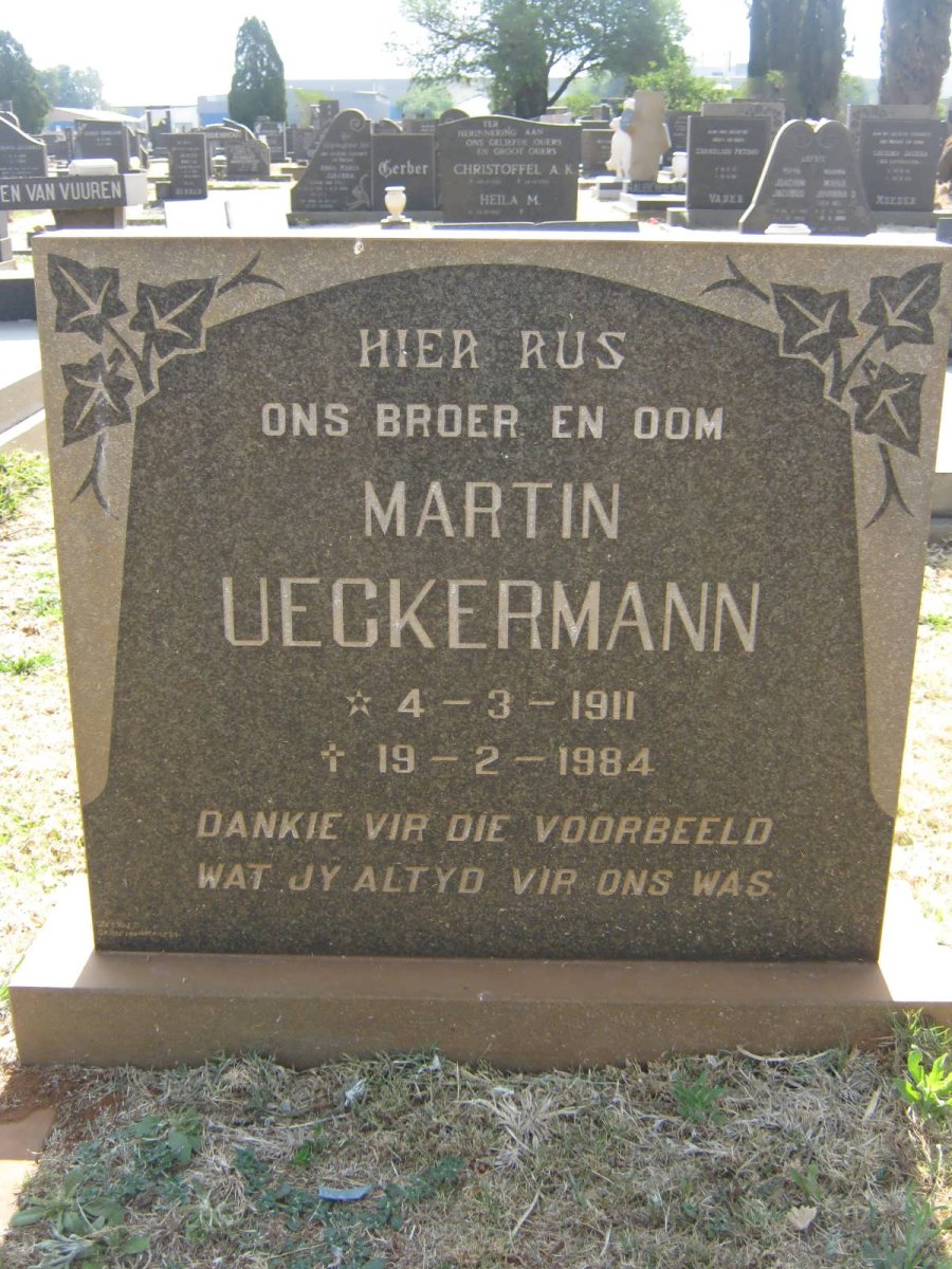 UECKERMANN Martin 1911-1984