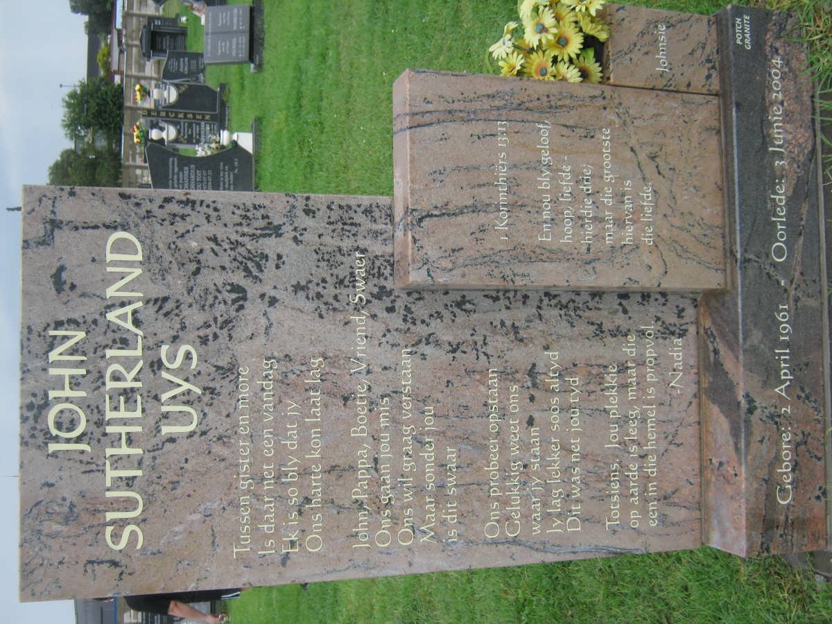 UYS John Sutherland 1961-2004
