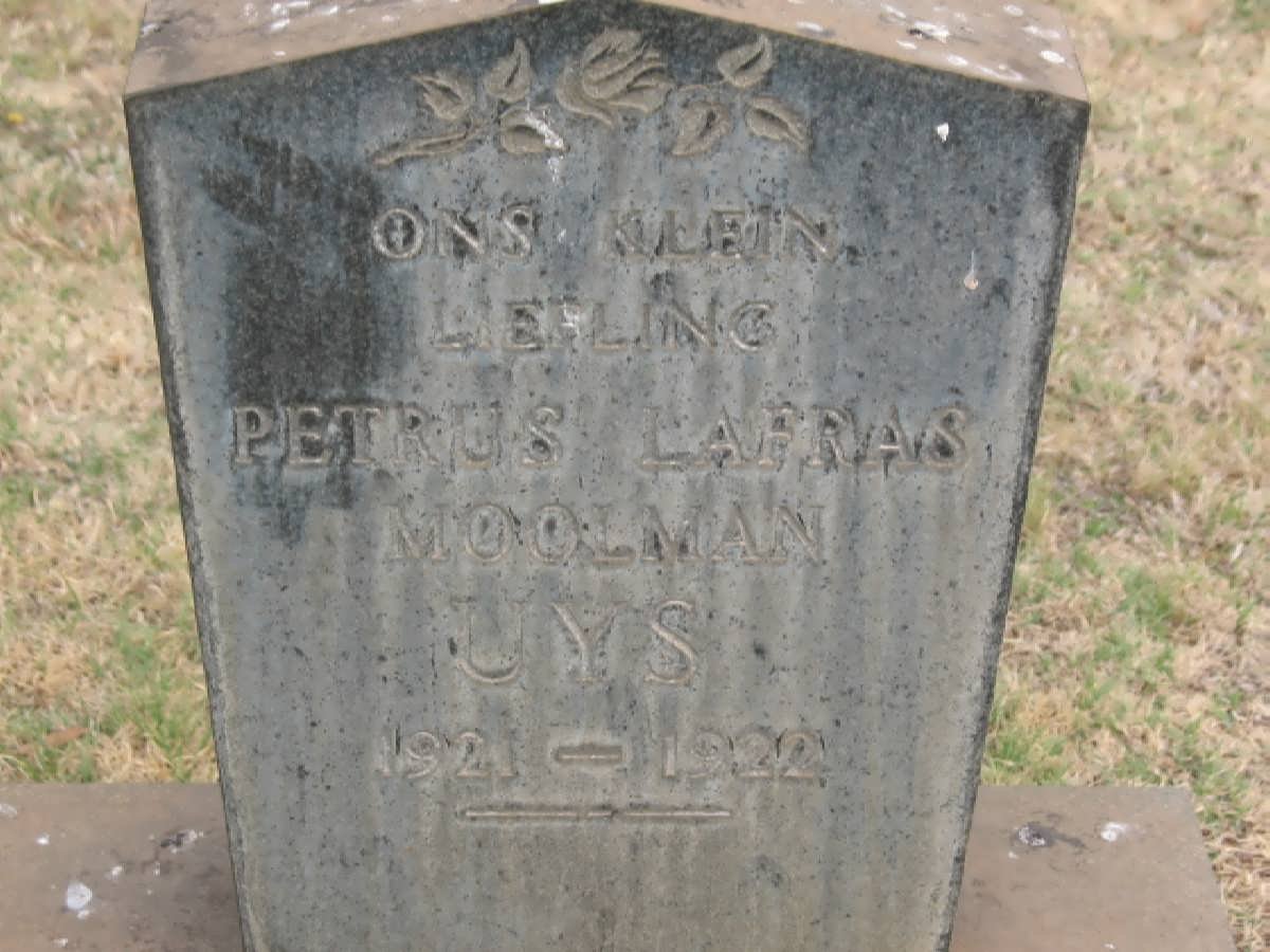 UYS Petrus Lafras Moolman 1921-1922