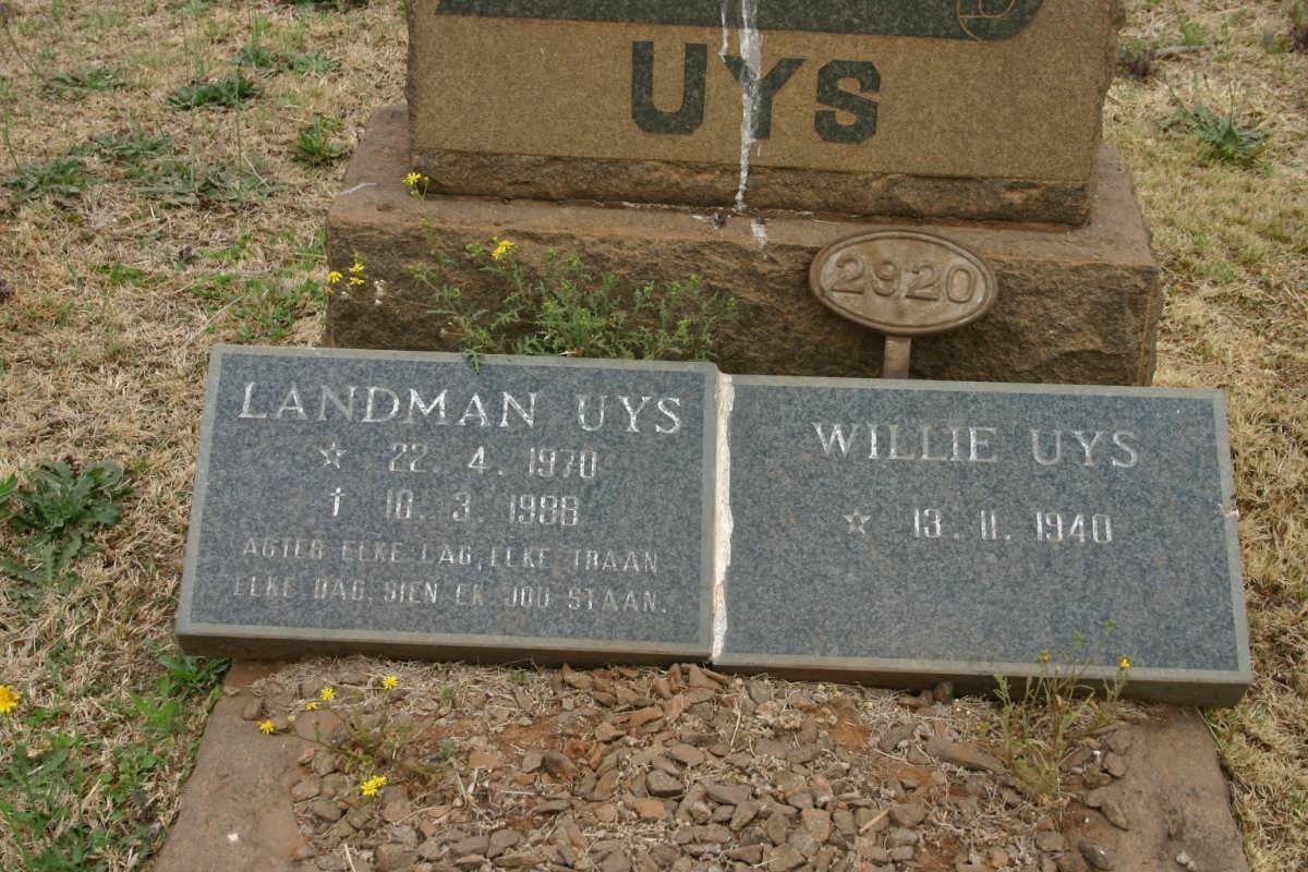 UYS Willie 1940- :: UYS Landman 1970-1998 