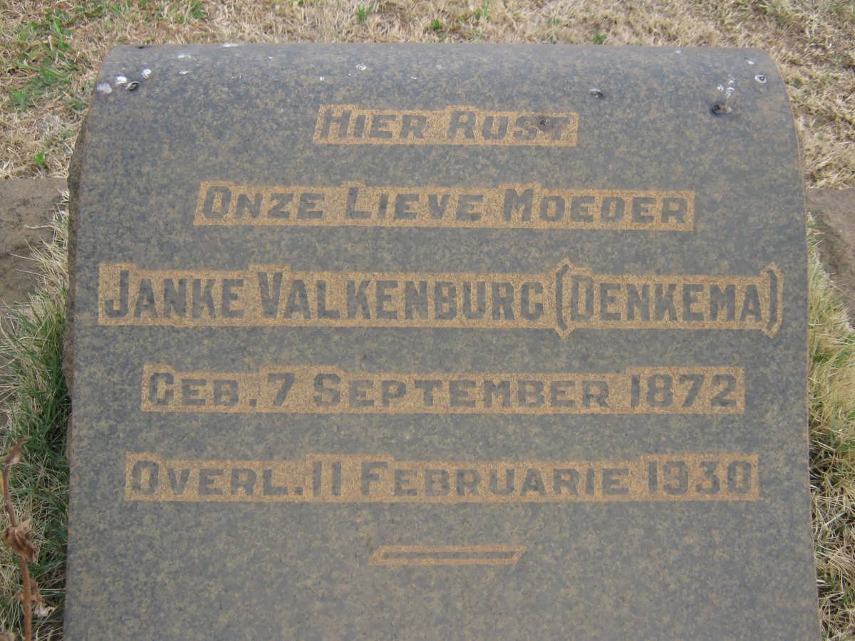 VALKENBURG Janke nee DENKEMA 1872-1930