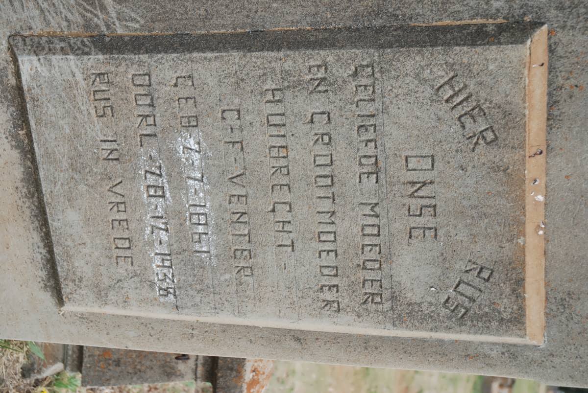 VENTER Huibrecht C.F. 1961-1938