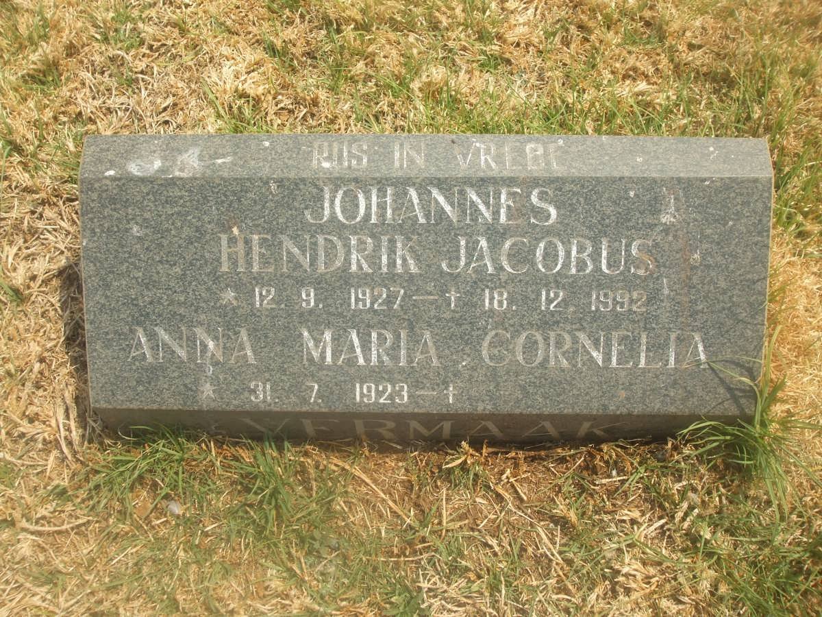 VERMAAK Johannes Hendrik Jacobus 1927-1992