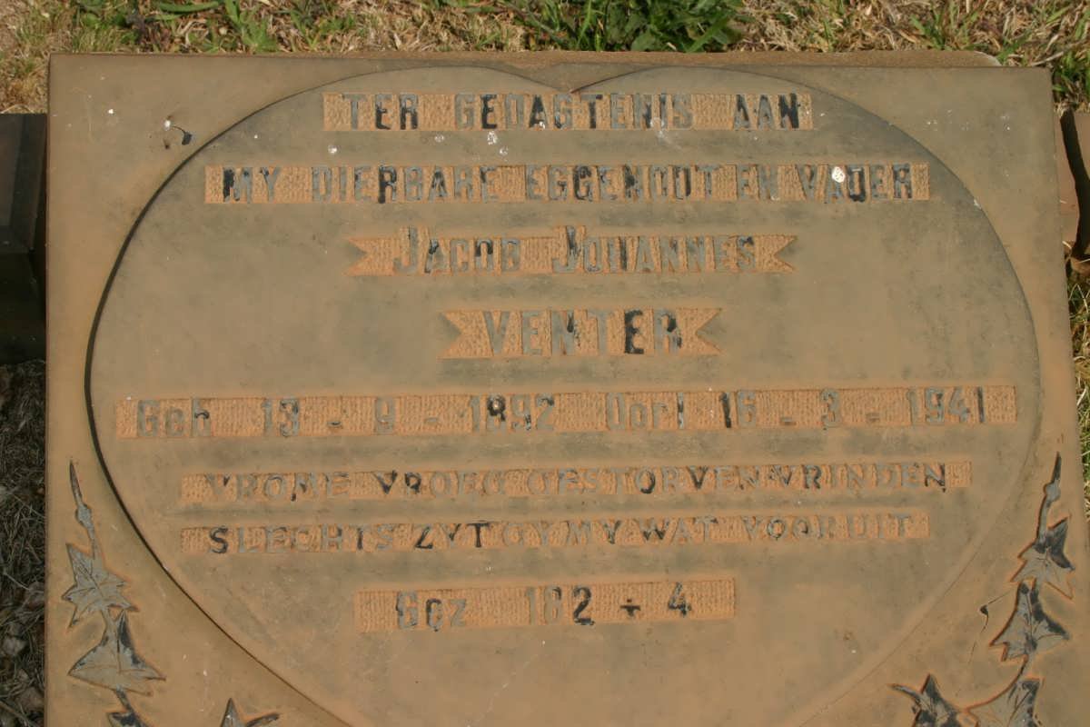 VENTER Jacob Johannes 1892-1941