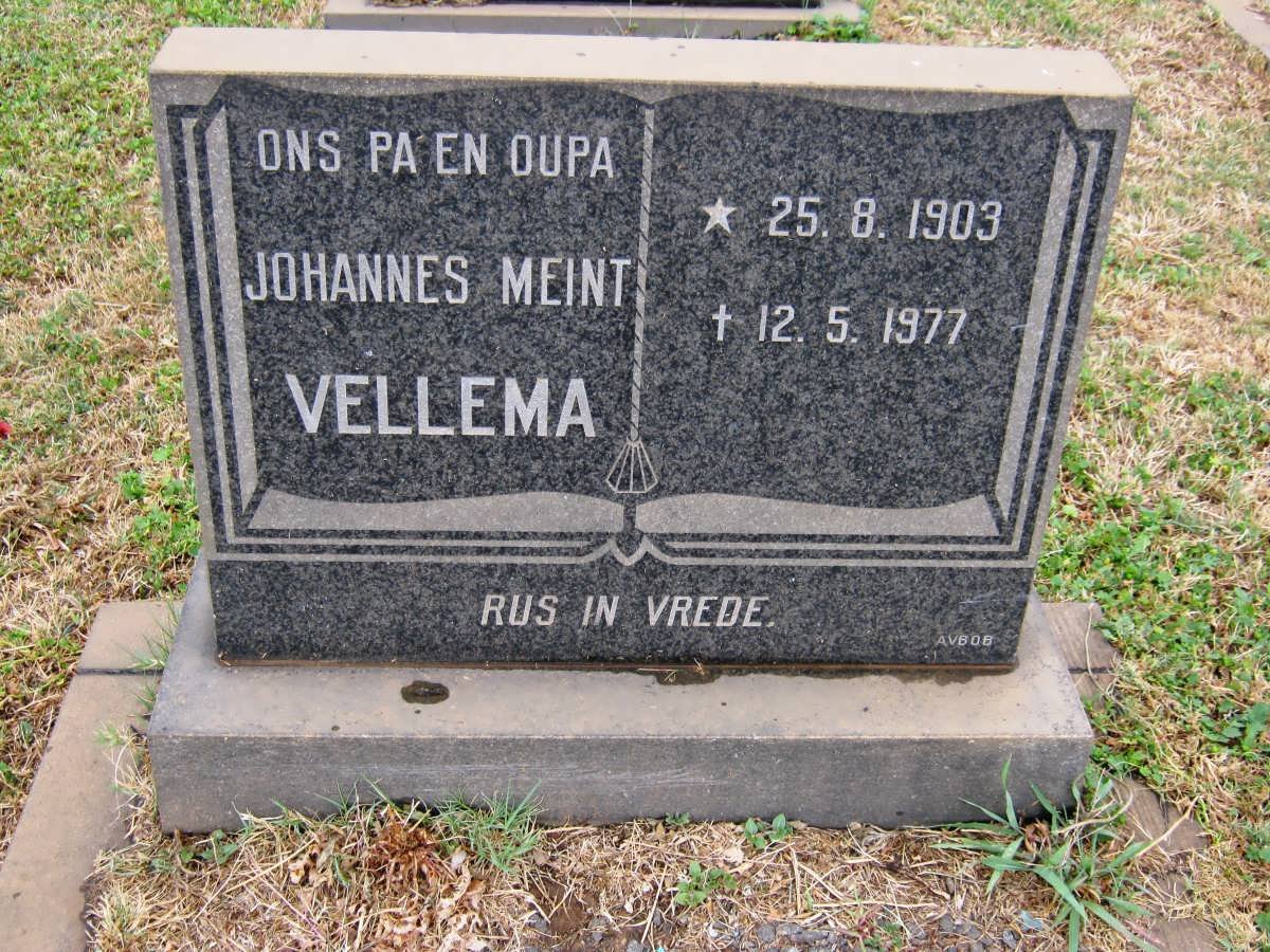 VELLEMA Johannes Meint 1903-1977