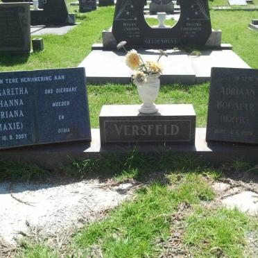 VERSVELD Adriaan Hofmeyr -1989 &amp; Margaretha Johanna Adriana -2007