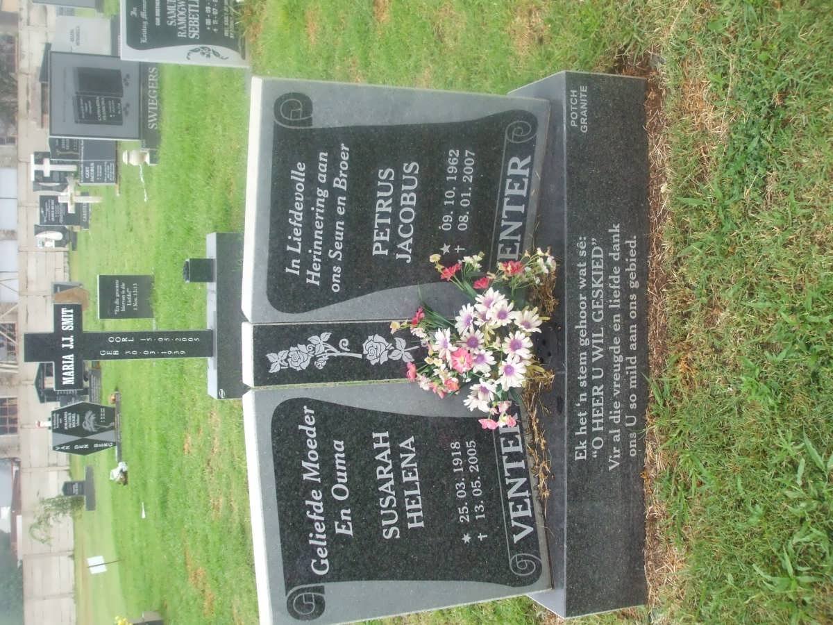 VENTER Susarah Helena 1918-2005 :: VENTER Petrus Jacobus 1962-2007
