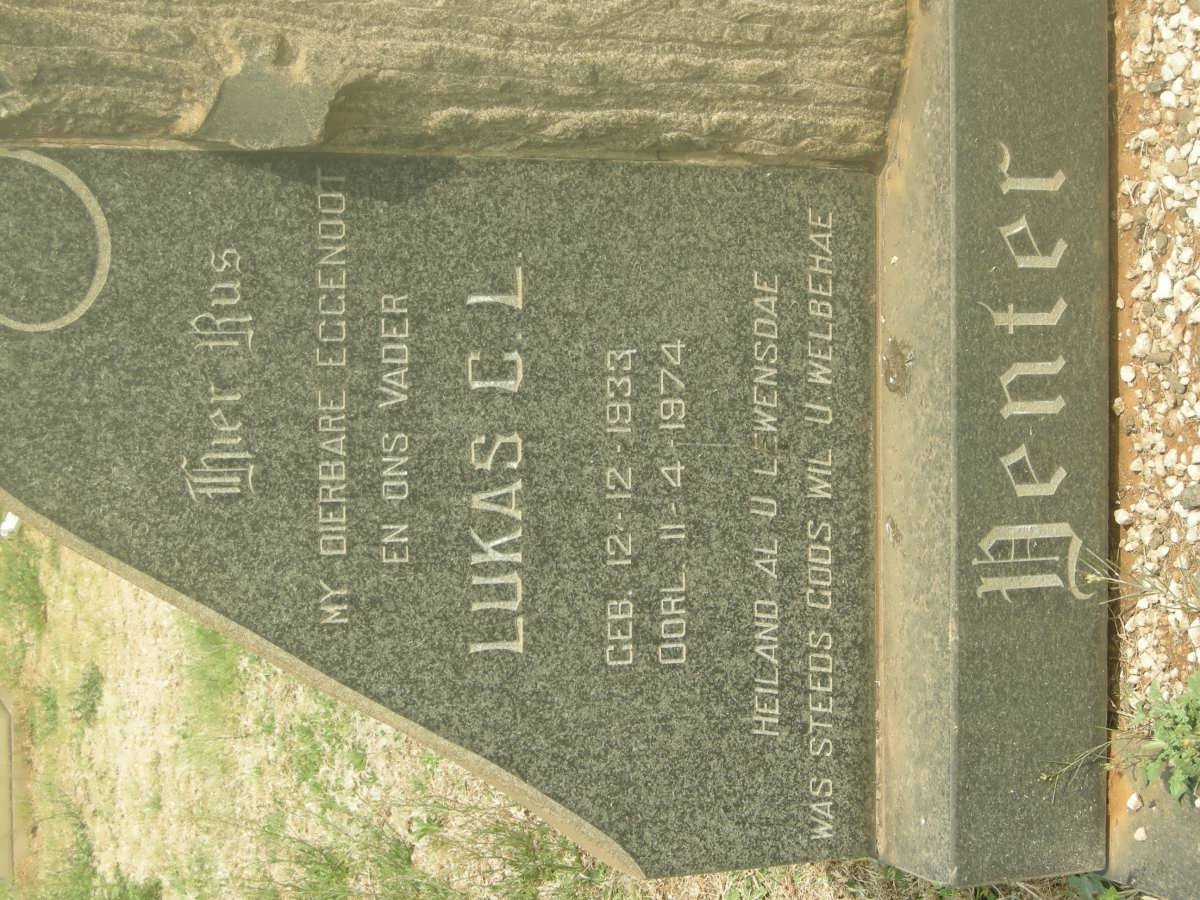 VENTER Lukas C.L. 1833-1974