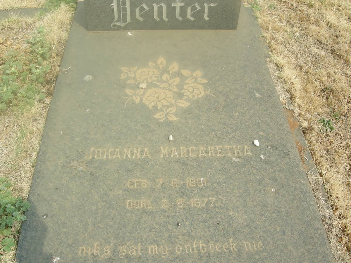 VENTER Johanna Margaretha 1891-1977