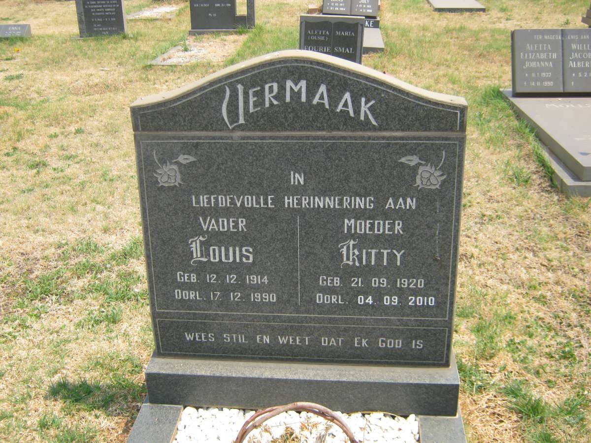 VERMAAK Louis 1914-1990 &amp; Kitty 1920-2010