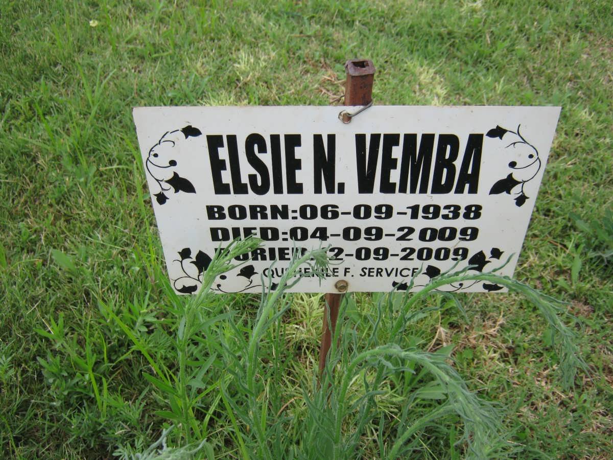 VEMBA Elsie N. 1938-2009