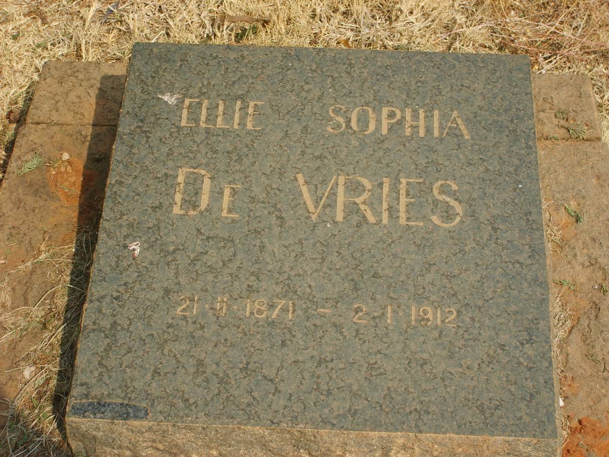 VRIES Ellie Sophia, de 1871-1912