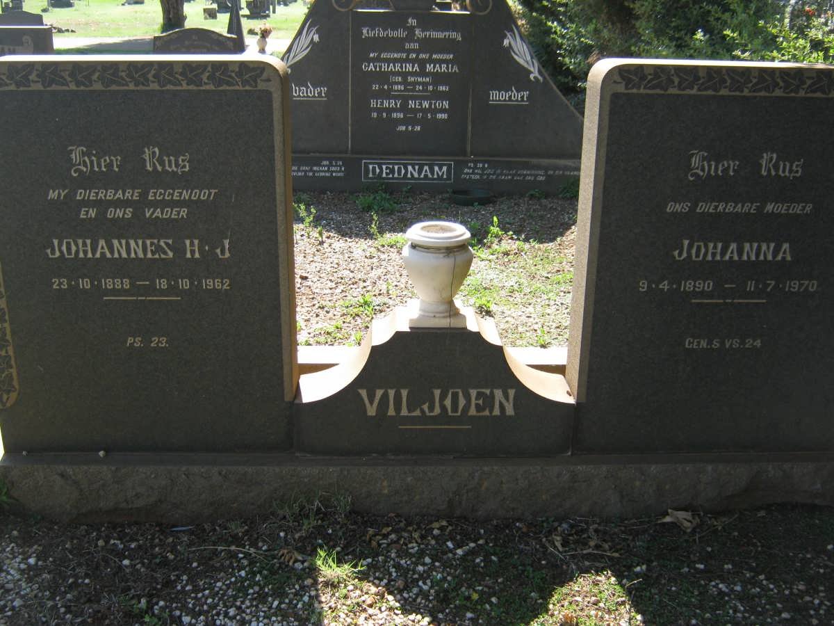VILJOEN Johannes H.J. 1888-1962 &amp; Johanna 1890-1970
