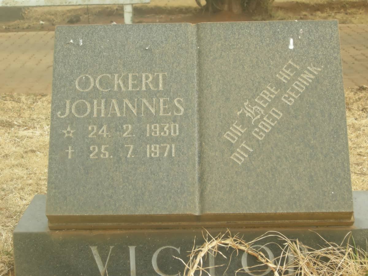 VICTOR Ockert Johannes 1930-1971