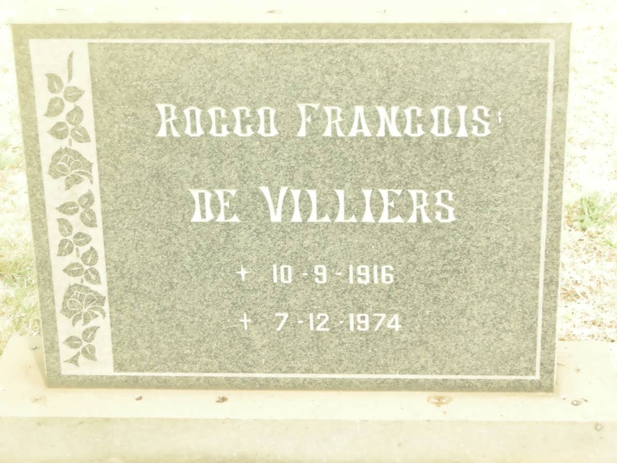VILLIERS Rocco Francois, de 1916-1974