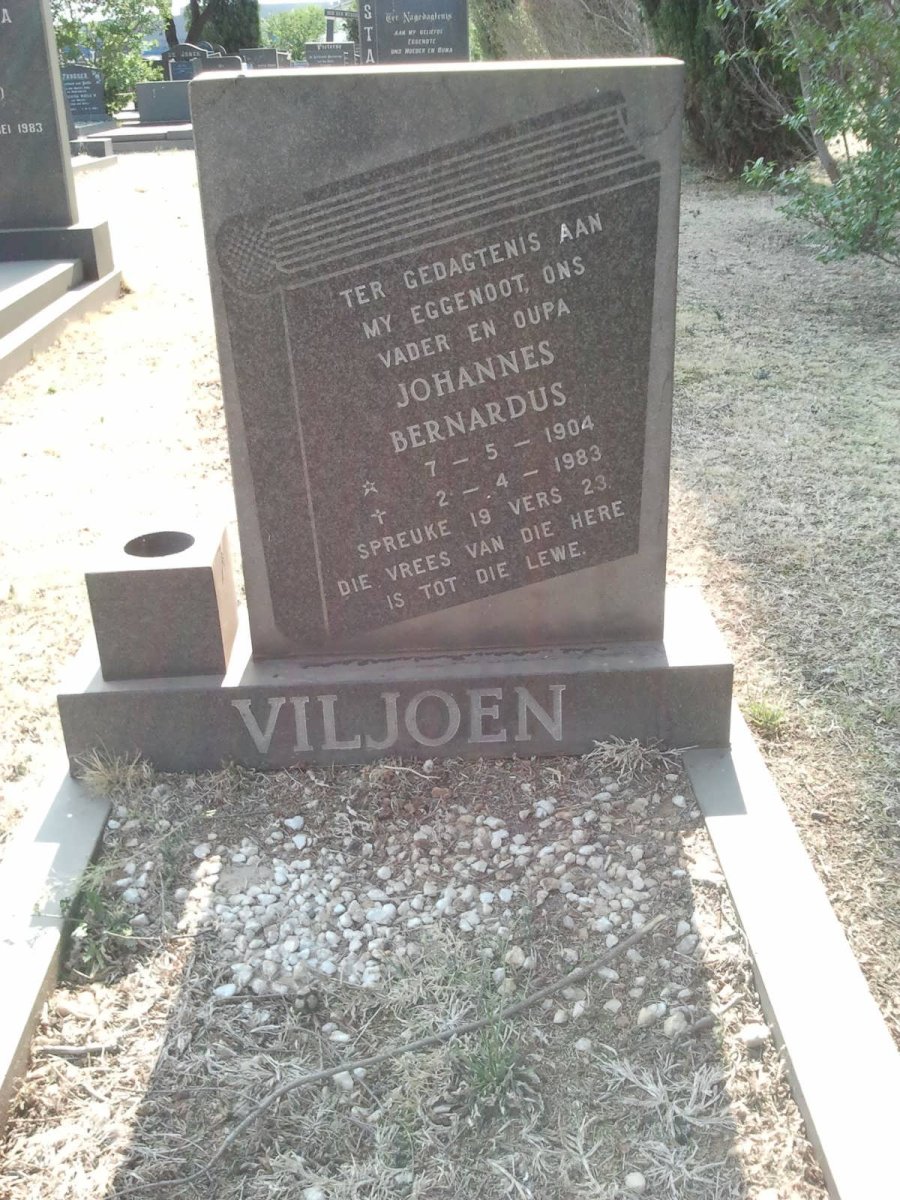 VILJOEN Johannes Bernardus 1904-1983