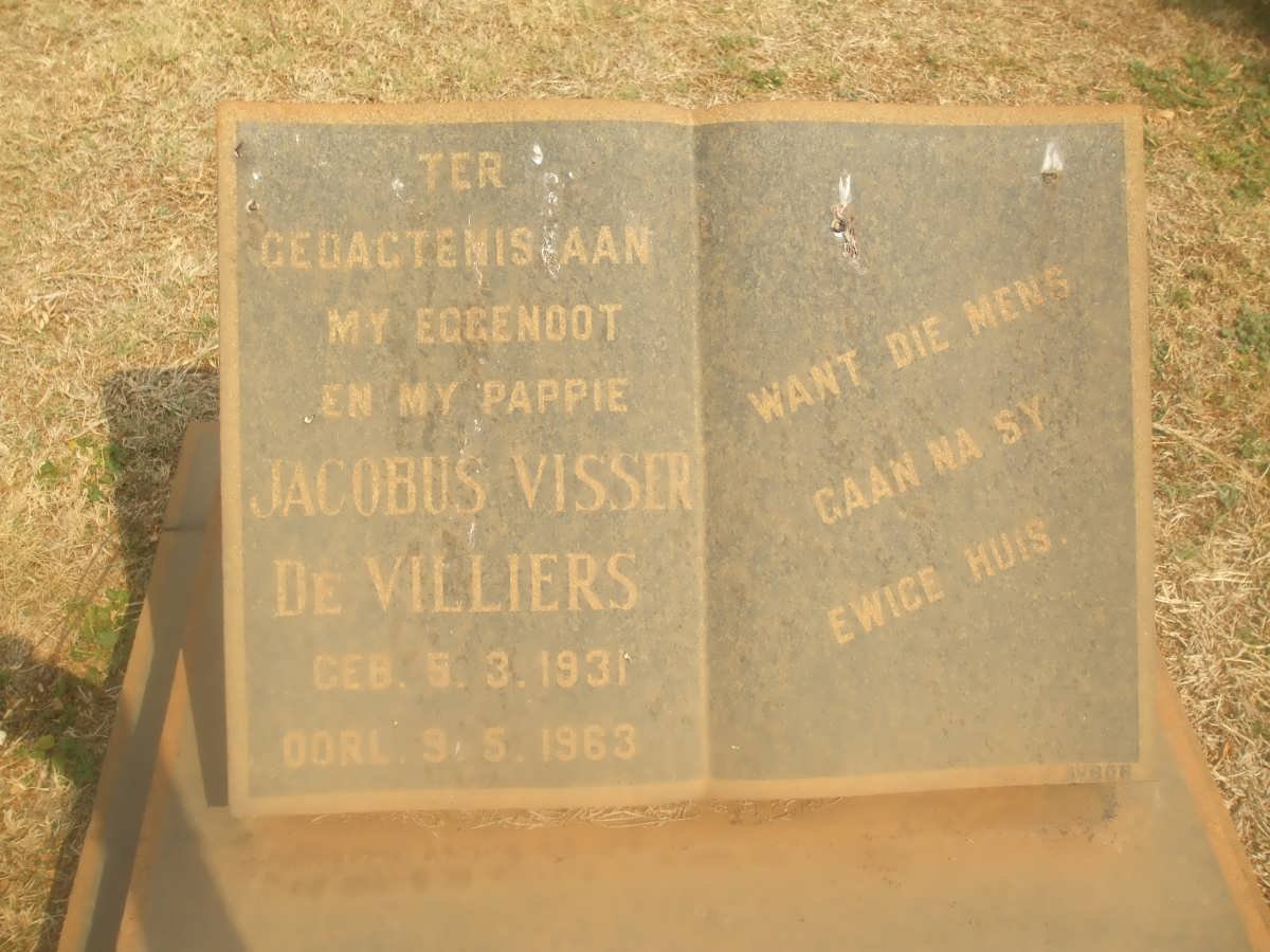 VILLIERS Jacobus Visser, de 1931-1963