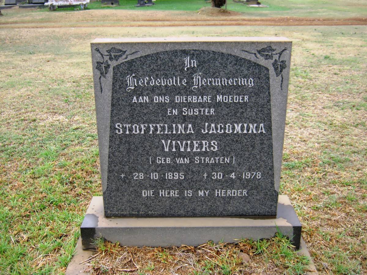 VIVIERS Stoffelina Jacomina nee VAN STRATEN 1895-1978