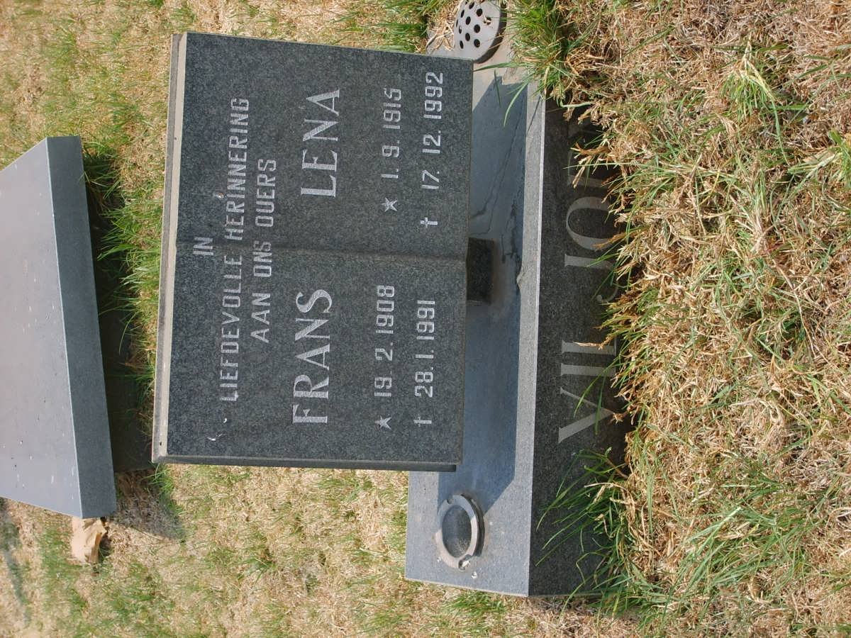 VILJOEN Frans 1908-1991 &amp; Lena 1915-1992