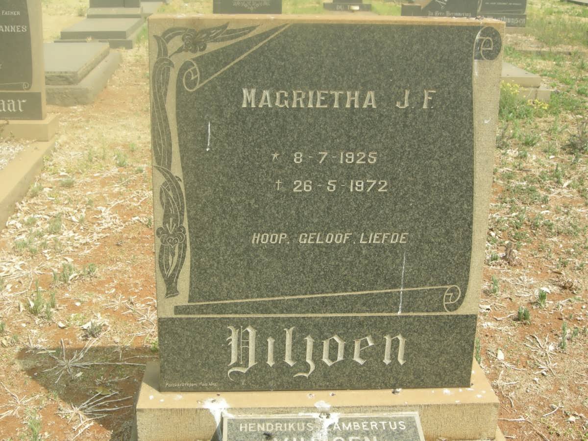 VILJOEN Magrietha J.F. 1925-1972