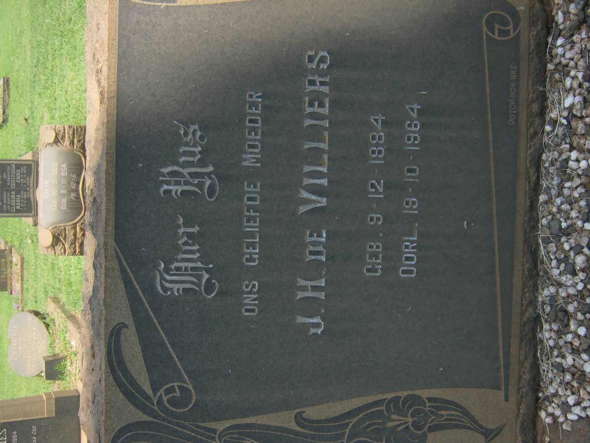 VILLIERS J.H., de 1884-1964