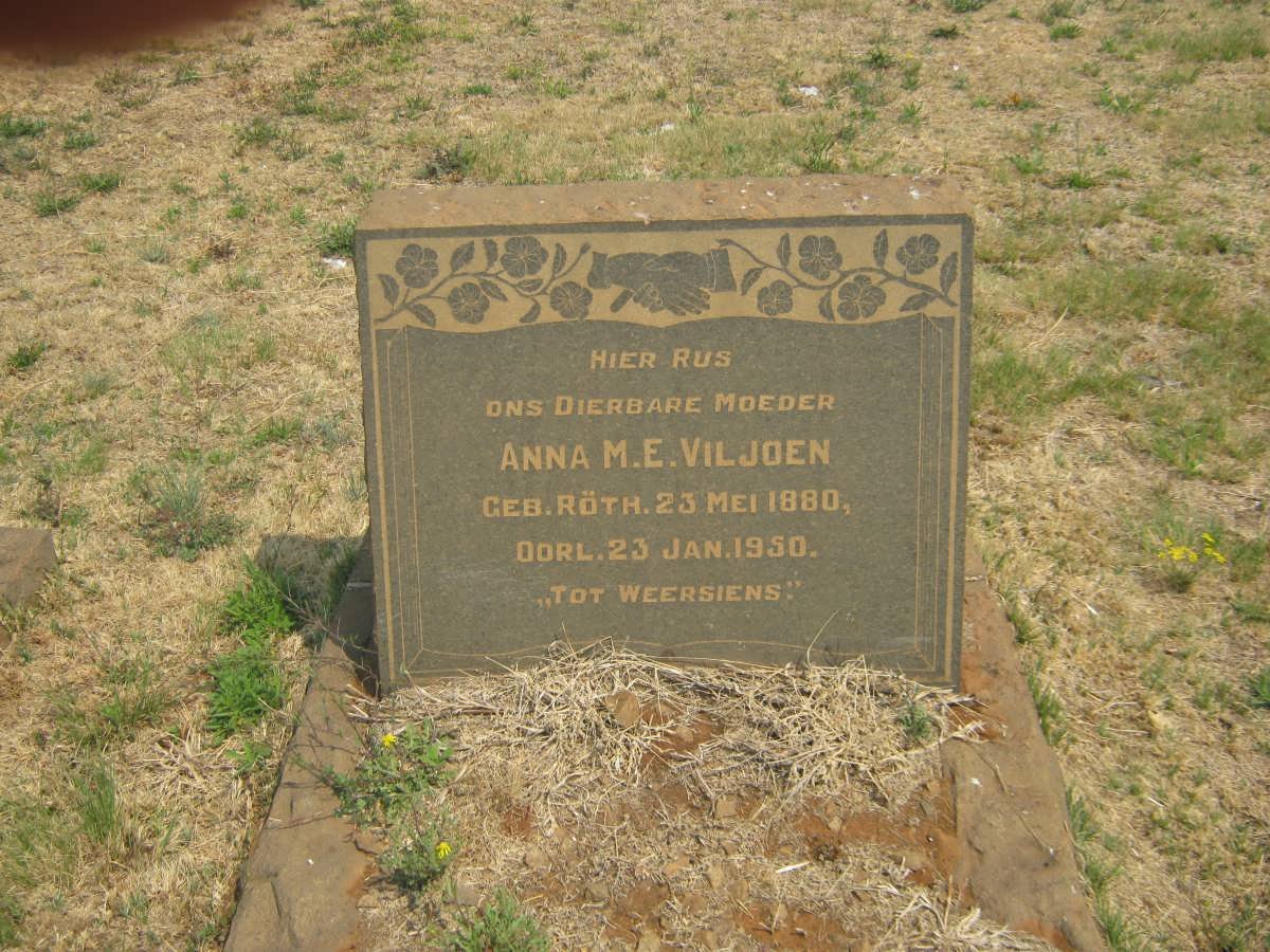 VILJOEN Anna M.E. nee RÖTH 1880-1950