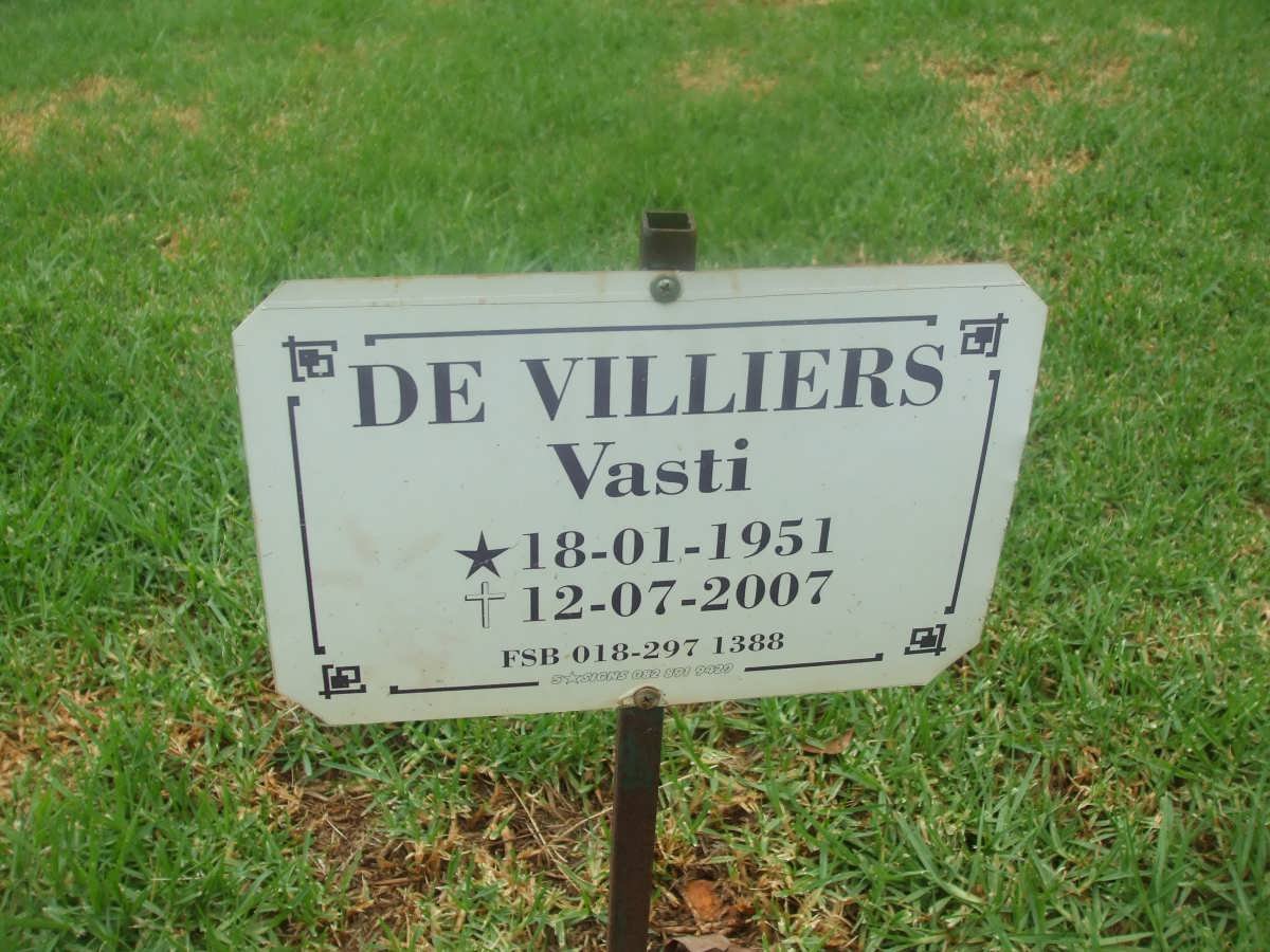 VILLIERS Vasti, de 1951-2007