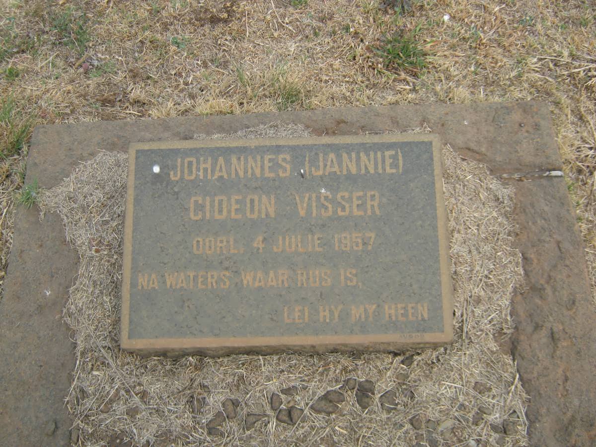 VISSER Johannes Gideon  -1957