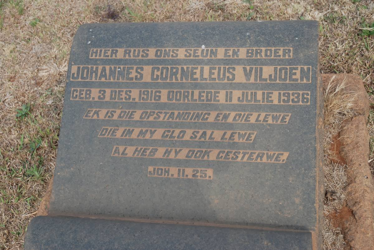 VILJOEN Johannes Corneleus 1916-1936