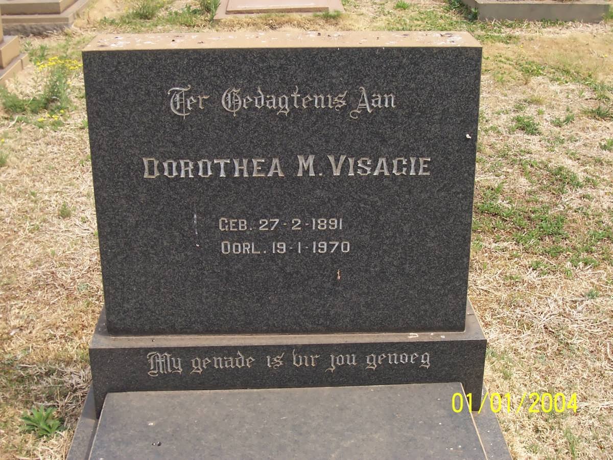 VISAGIE Dorothea M. 1891-1970