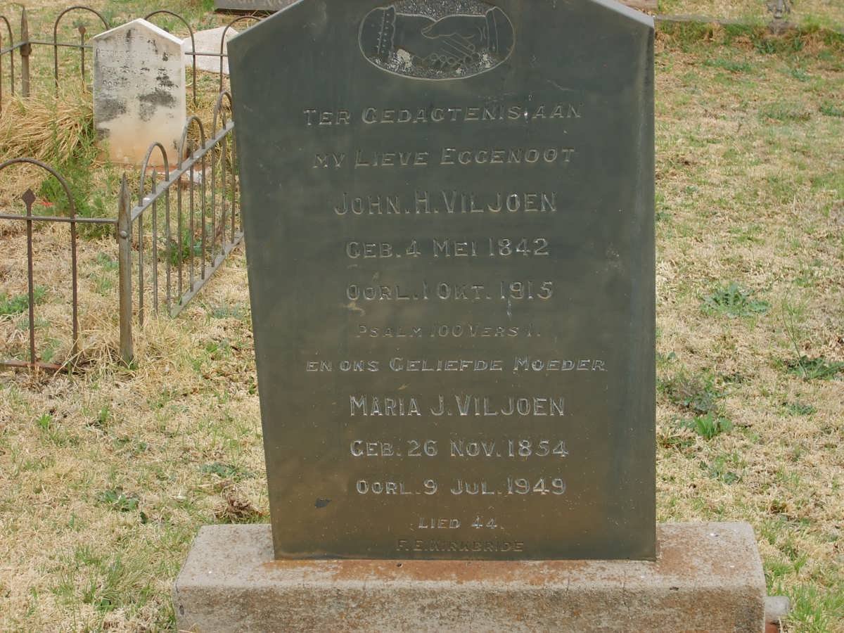VILJOEN John H. 1842-1915 &amp; Maria J. 1854-1849