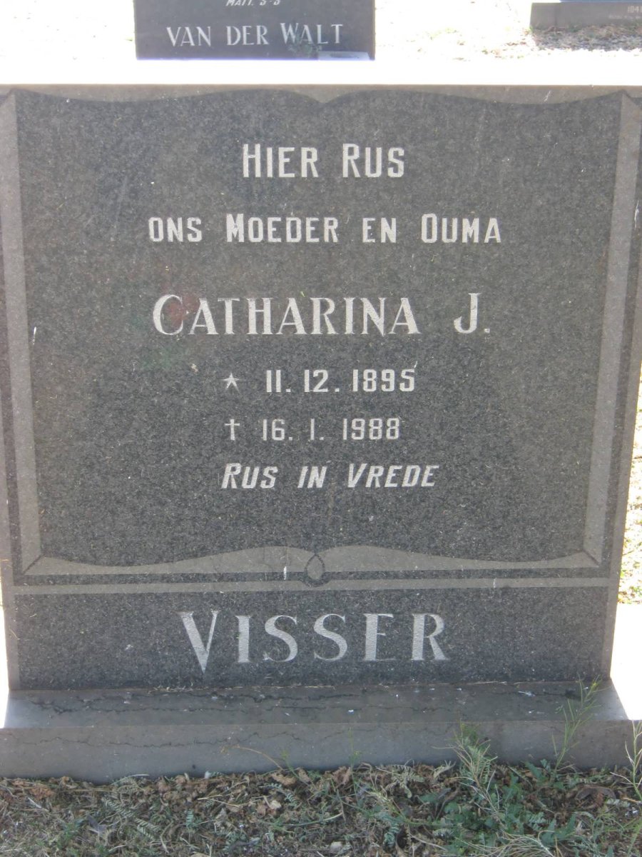 VISSER Catharina J. 1895-1988